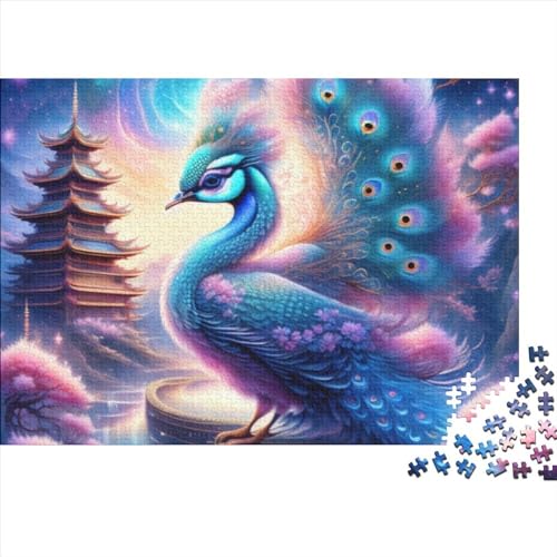 Peacock 1000 Teile Puzzle Für Erwachsene Geschicklichkeitsspiel Lernspiel Home Dekoration Beautiful Ornamental Animals Impossible Puzzle Geburtstagsgeschenk Für Erwachsene 1000pcs (75x50cm) von JIANQIANG