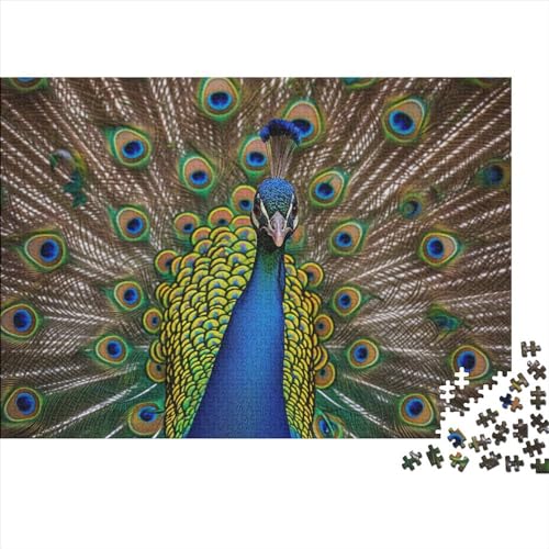 Peacock 500 Teile Puzzle Für Erwachsene Schwierigkeits Stress Abbauen Spielzeug Geschenk Beautiful Ornamental Animals Impossible Puzzle Geburtstagsgeschenk Für Erwachsene 500pcs (52x38cm) von JIANQIANG