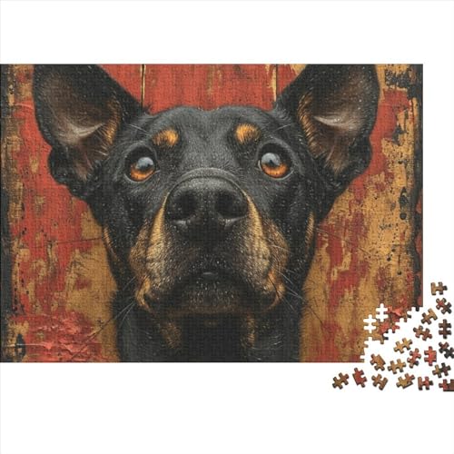 Rottweiler 300 Teile Puzzle Für Erwachsene Geschicklichkeitsspiel Stress Abbauen Farbenfrohes Animals with Strong Resistance Ability Impossible Puzzle Geburtstagsgeschenk Für Erwachsene 300pcs (40x28 von JIANQIANG