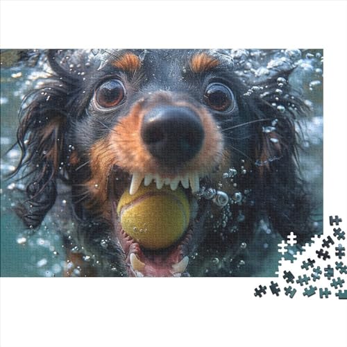 Rottweiler 300 Teile Puzzle Für Erwachsene Herausforderndes Stress Abbauen Home Dekoration Animals with Strong Resistance Ability Impossible Puzzle Geburtstagsgeschenk Für Erwachsene 300pcs (40x28cm) von JIANQIANG