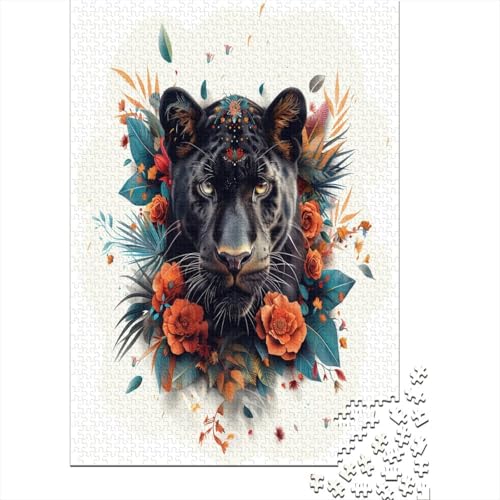 Schwarzer Panther Puzzlespiel 1000 Teile Für Erwachsene, Einzigartige Kunstwerke Und Vorlage - Geburtstagsgeschenk - Spaßige Puzzles Mit Überraschung Von Puzzle in A Bag Puzzel 1000pcs (75x50cm) von JIANQIANG