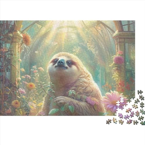 Sloth 1000 Teile Puzzle Für Erwachsene Geschicklichkeitsspiel Lernspiel Farbenfrohes Animals Living on Trees Impossible Puzzle Geburtstagsgeschenk Für Erwachsene 1000pcs (75x50cm) von JIANQIANG