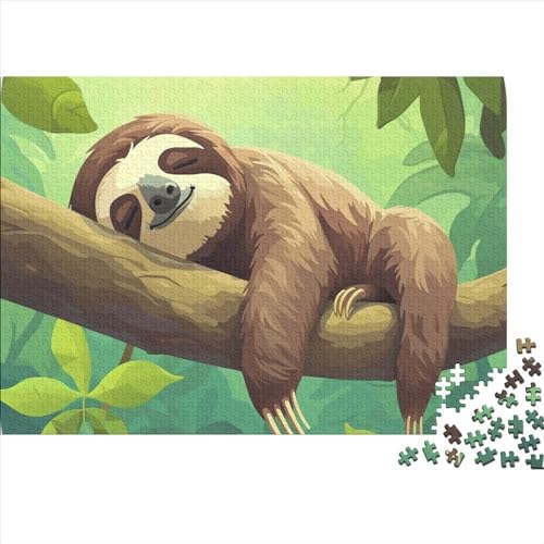 Sloth 1000 Teile Puzzle Für Erwachsene Geschicklichkeitsspiel Lernspiel Home Dekoration Animals Living on Trees Impossible Puzzle Geburtstagsgeschenk Für Erwachsene 1000pcs (75x50cm) von JIANQIANG