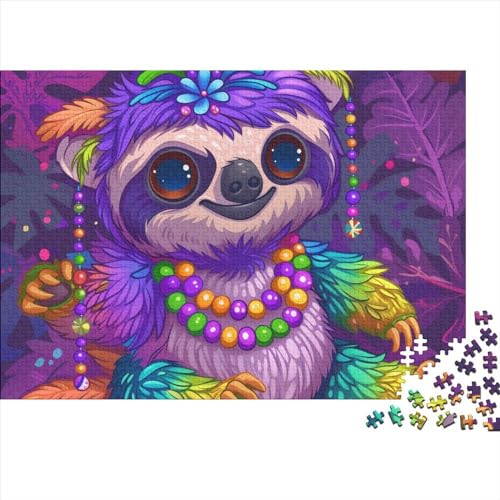 Sloth 1000 Teile Puzzle Für Erwachsene Schwierigkeits Lernspiel Home Dekoration Animals Living on Trees Impossible Puzzle Geburtstagsgeschenk Für Erwachsene 1000pcs (75x50cm) von JIANQIANG