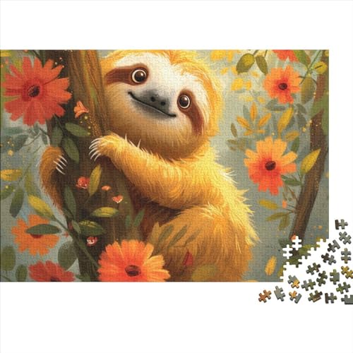 Sloth 300 Teile Puzzle Für Erwachsene Herausforderndes Lernspiel Home Dekoration Animals Living on Trees Impossible Puzzle Geburtstagsgeschenk Für Erwachsene 300pcs (40x28cm) von JIANQIANG