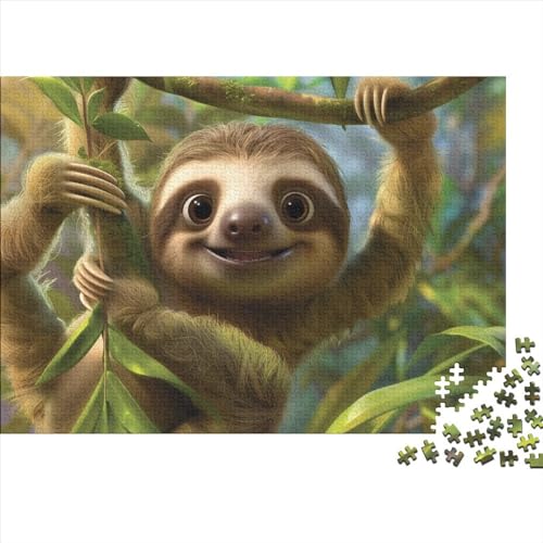 Sloth 300 Teile Puzzle Für Erwachsene Herausforderndes Stress Abbauen Home Dekoration Animals Living on Trees Impossible Puzzle Geburtstagsgeschenk Für Erwachsene 300pcs (40x28cm) von JIANQIANG