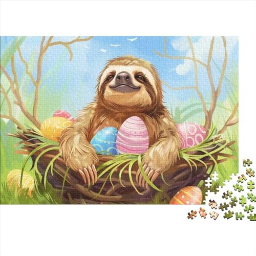 Sloth 500 Teile Puzzle Für Erwachsene Herausforderndes Lernspiel Home Dekoration Animals Living on Trees Impossible Puzzle Geburtstagsgeschenk Für Erwachsene 500pcs (52x38cm) von JIANQIANG