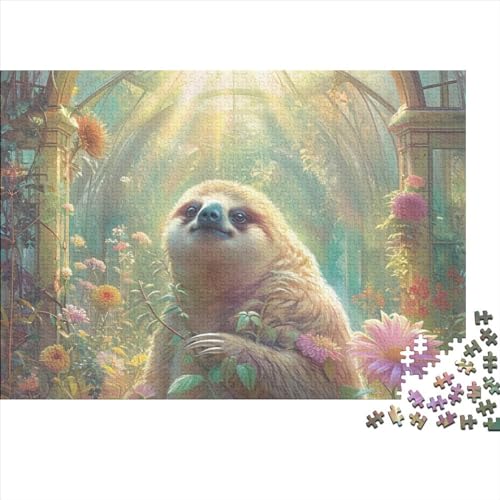 Sloth 500 Teile Puzzle Für Erwachsene Schwierigkeits Lernspiel Home Dekoration Animals Living on Trees Impossible Puzzle Geburtstagsgeschenk Für Erwachsene 500pcs (52x38cm) von JIANQIANG