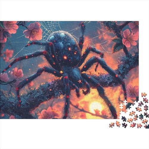 Spider 1000 Teile Puzzle Für Erwachsene Geschicklichkeitsspiel Einzigartiges Spielzeug Geschenk Netting Insects Impossible Puzzle Geburtstagsgeschenk Für Erwachsene 1000pcs (75x50cm) von JIANQIANG