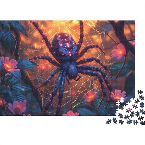 Spider 300 Teile Puzzle Für Erwachsene Herausforderndes Einzigartiges Farbenfrohes Netting Insects Impossible Puzzle Geburtstagsgeschenk Für Erwachsene 300pcs (40x28cm) von JIANQIANG
