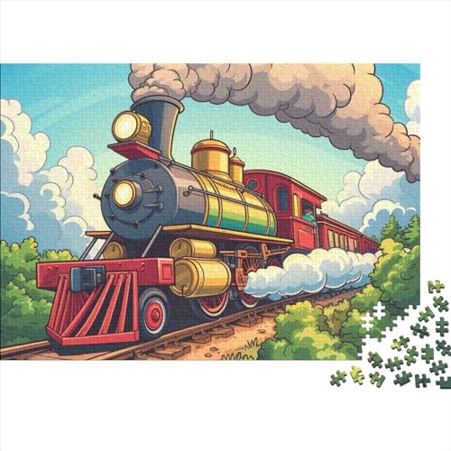 Steam Train 300 Teile Puzzle Für Erwachsene Herausforderndes Lernspiel Spielzeug Geschenk A Wonderful Mechanical Transportation Tool Impossible Puzzle Geburtstagsgeschenk Für Erwachsene 300pcs (40x28 von JIANQIANG