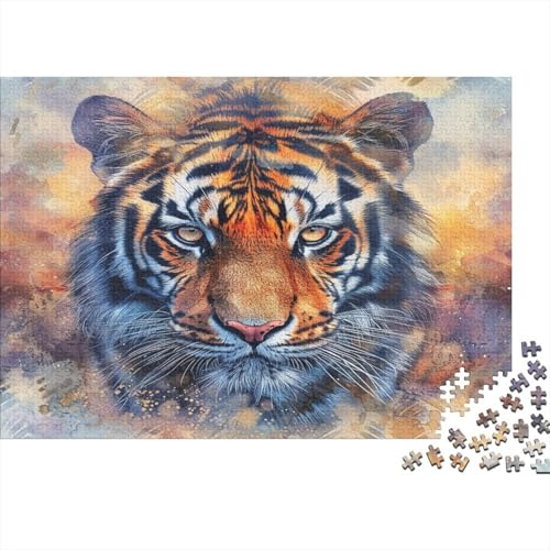 Tiger 1000 Teile Puzzle Für Erwachsene, Hochwertige Recycelbare Materialien Und Druck Puzzlespiel, Familienspiel, Geschenk Für Liebhaber Oder Freunde Puzzel 1000pcs (75x50cm) von JIANQIANG