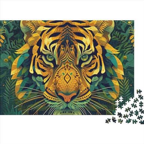 Tiger 1000 Teile Puzzle Für Erwachsene Schwierigkeits Lernspiel Home Dekoration Powerful Animals Impossible Puzzle Geburtstagsgeschenk Für Erwachsene 1000pcs (75x50cm) von JIANQIANG