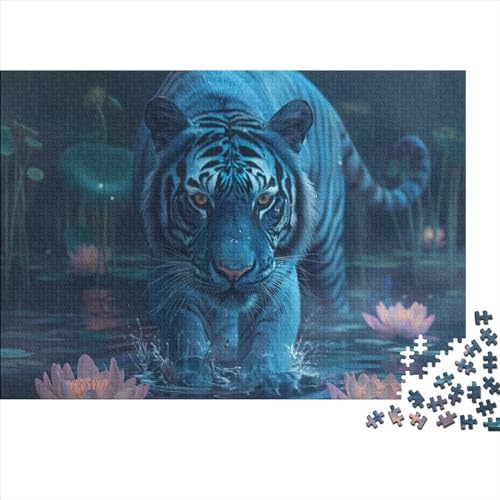 Tiger 1000 Teile Puzzle Für Erwachsene Schwierigkeits Lernspiel Spielzeug Geschenk Powerful Animals Impossible Puzzle Geburtstagsgeschenk Für Erwachsene 1000pcs (75x50cm) von JIANQIANG