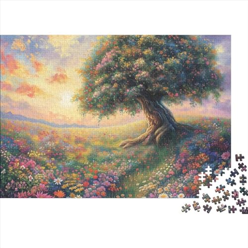 Tree 500 Teile Puzzle Für Erwachsene Geschicklichkeitsspiel Lernspiel Farbenfrohes Beautiful Plants Impossible Puzzle Geburtstagsgeschenk Für Erwachsene 500pcs (52x38cm) von JIANQIANG