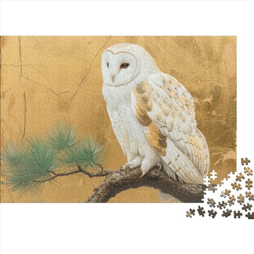 White Owl 1000 Teile Puzzle Für Erwachsene Herausforderndes Lernspiel Home Dekoration Nocturnal Animals Impossible Puzzle Geburtstagsgeschenk Für Erwachsene 1000pcs (75x50cm) von JIANQIANG