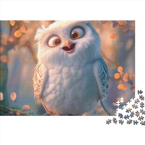 White Owl 500 Teile Puzzle Für Erwachsene Herausforderndes Stress Abbauen Spielzeug Geschenk Nocturnal Animals Impossible Puzzle Geburtstagsgeschenk Für Erwachsene 500pcs (52x38cm) von JIANQIANG
