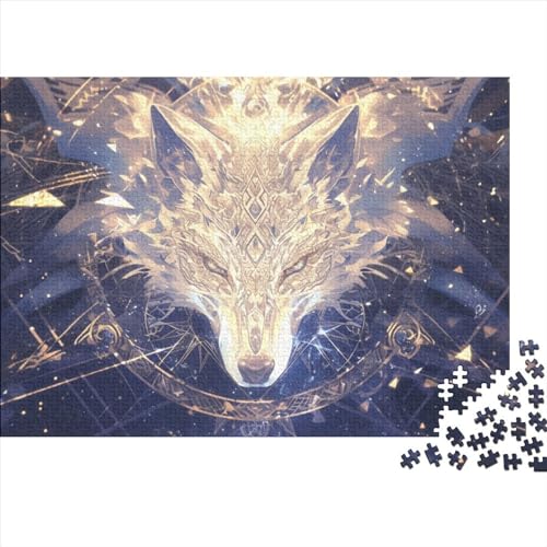 Wolf 1000 Teile Puzzle Für Erwachsene Schwierigkeits Stress Abbauen Home Dekoration Fierce Animals Impossible Puzzle Geburtstagsgeschenk Für Erwachsene 1000pcs (75x50cm) von JIANQIANG