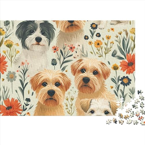 Yorkshire Terrier 300 Teile Puzzle Für Erwachsene Schwierigkeits Stress Abbauen Farbenfrohes Cute Pets Impossible Puzzle Geburtstagsgeschenk Für Erwachsene 300pcs (40x28cm) von JIANQIANG