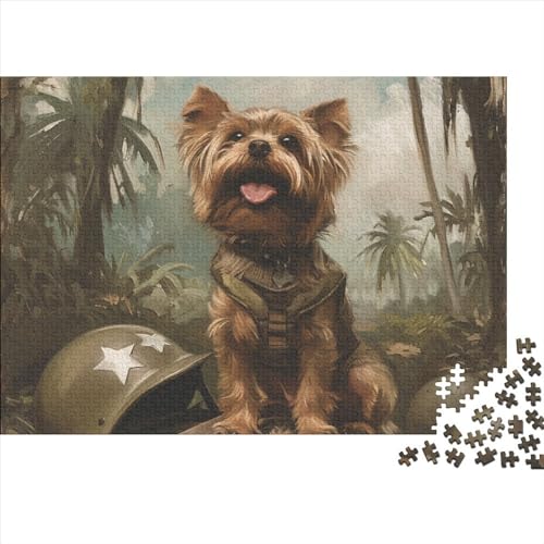 Yorkshire Terrier 500 Teile Puzzle Für Erwachsene Geschicklichkeitsspiel Einzigartiges Home Dekoration Cute Pets Impossible Puzzle Geburtstagsgeschenk Für Erwachsene 500pcs (52x38cm) von JIANQIANG