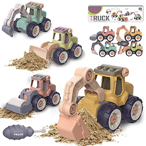 JIAQINGDA Auto Spielzeug,Baby LKW Spielzeug Bagger Spielzeug Baufahrzeuge für Kinder ab 3 Jahre,Geeignet für Party, Strand, Garten, Indoor, Kinderspielzeug, Geburtstag von JIAQINGDA