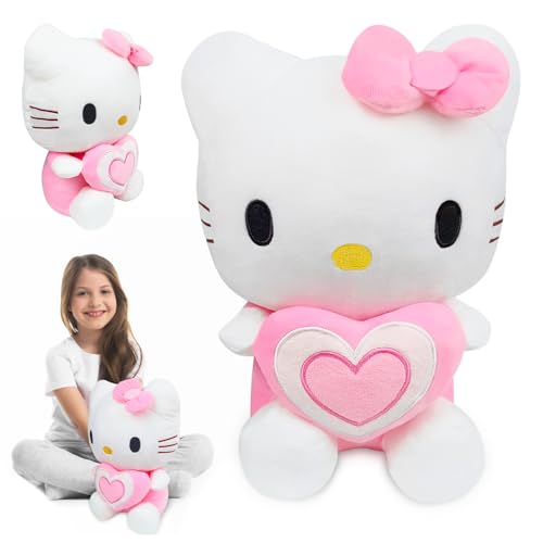 JIASHA Hello Kitty Plüschtiere,30cm Hello Kitty Plüsch, Kawaii Kuscheltier, Kuscheltier Stofftier,Plush Toys, Kuscheltier Gefüllte Plüschpuppe Kinderspielzeug, Für Kinder Mädchen Geburtstaggeschenke von JIASHA