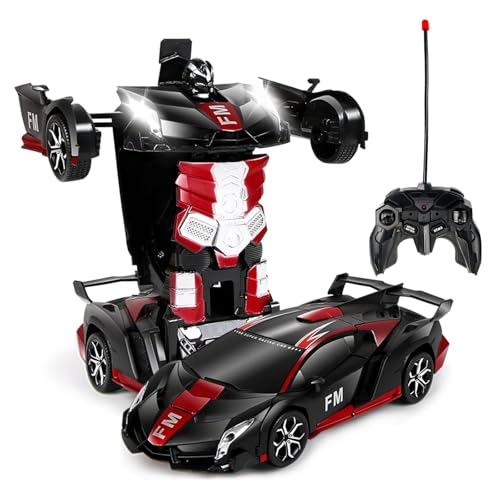 Transformator Ferngesteuertes Auto Spielzeug für Kinder 3-12, 2 -in-1 Transform Roboter Spielzeug,2.4GHz Verformung Roboter RC Auto,360° Drehung rc Auto Roboter,für Jungs Mädchen Geschenke von JIASHA