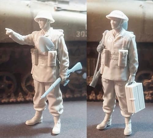 JICHENJIAN 1/35 WWII European Soldier Resin Model Kit Unbemalt und unmontiert Soldier Resin Model Kit (2-Personen)//G7I7O3 von JICHENJIAN