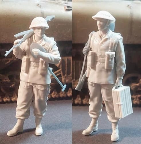 JICHENJIAN 1/35 WWII European Soldier Resin Model Kit Unbemalt und unmontiert Soldier Resin Model Kit (2-Personen)//Z9s4h3 von JICHENJIAN