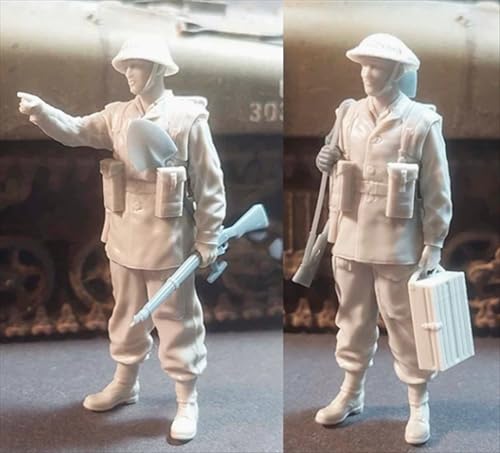 JICHENJIAN 1/35 WWII European Soldier Resin Model Kit Unbemalt und unmontiert Soldier Resin Model Kit (2-Personen)//Z9s4h5 von JICHENJIAN