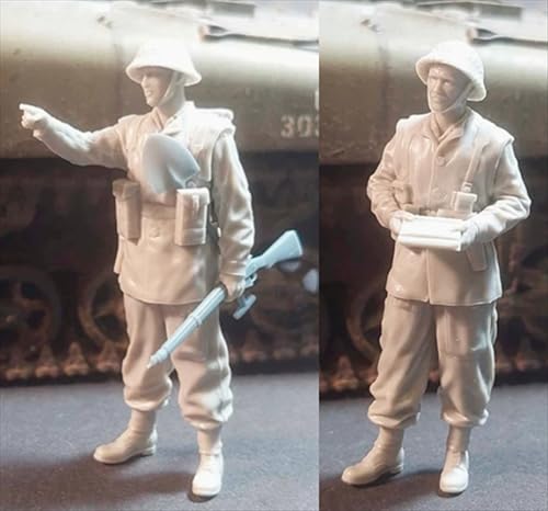 JICHENJIAN 1/35 WWII European Soldier Resin Model Kit Unbemalt und unmontiert Soldier Resin Model Kit (2-Personen)//Z9s4h6 von JICHENJIAN