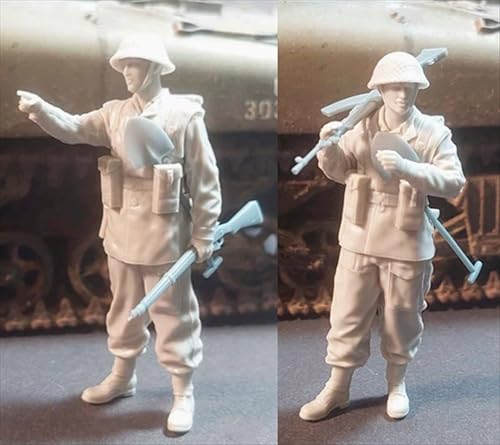 JICHENJIAN 1/35 WWII European Soldier Resin Model Kit Unbemalt und unmontiert Soldier Resin Model Kit (2-Personen)//Z9s4h7 von JICHENJIAN