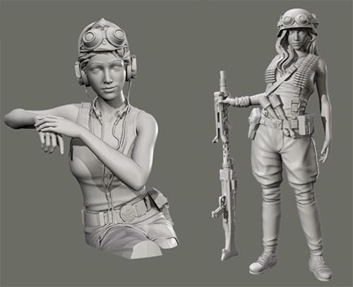 JICHENJIAN 1/35 WWII Female Soldier Resin Model Kit Unbemalt und unmontiert Soldier Resin Model Kit (2-Personen)//Z9s3h2 von JICHENJIAN