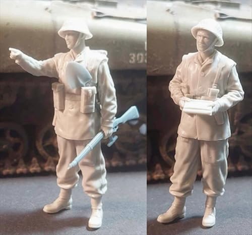 JICHENJIAN 1/35 WWII Soldier Resin Soldier Kit Unbemalt und unmontiert Resin Modell (2 Personen) //Q9F4g6 von JICHENJIAN