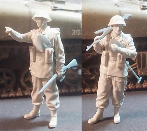 JICHENJIAN 1/35 WWII Soldier Resin Soldier Kit Unbemalt und unmontiert Resin Modell (2 Personen) //Q9F4g7 von JICHENJIAN