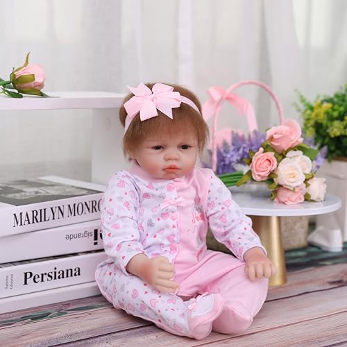 JIEBOTE Reborn Puppen 22 Zoll 55 cm Lebensecht Reborn Baby Mädchen Weiches Silikon Vinyl Reborn Babys Toddlers Neugeborenes Spielzeug Weihnachts Geschenk JIEBOTE Reborn Puppen 22 Zoll 55 cm Lebensecht Reborn Baby Mädchen Weiches Silikon Vinyl Reborn Babys Toddlers Neugeborenes Spielzeug Weihnachts Geschenk von JIEBOTE