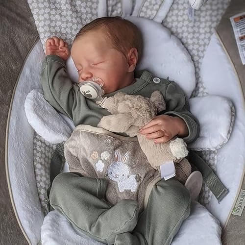 JIEBOTE Reborn Puppen 22Zoll 55cm-Reborn Baby Puppen Weiches Tuch Körper Reborn Kleinkind Puppen Ostern Geschenk von JIEBOTE