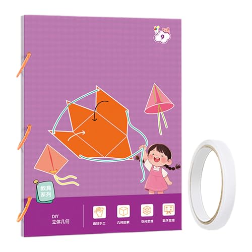 JIEBWCHA 3D Geometry Learning Book 29,7 X 21 cm 3D -Geometriebuch Interactive Pull-String Mit 9/12/15 Körpern Lernspielzeug Doppelseitiges Klebeband Für Lehrkräfte Mädchen Anfänger JIEBWCHA 3D Geometry Learning Book 29,7 X 21 cm 3D -Geometriebuch Interactive Pull-String Mit 9/12/15 Körpern Lernspielzeug Doppelseitiges Klebeband Für Lehrkräfte Mädchen Anfänger von JIEBWCHA