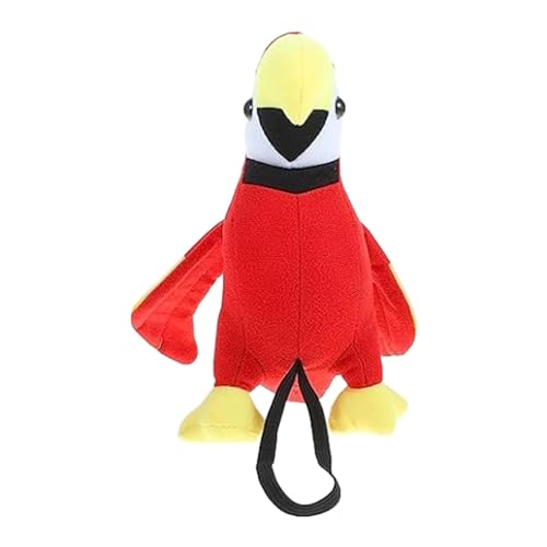 JIEBWCHA Ausgestopfter Papagei, Piratenpapagei Schulter, Erwachsener Ausgestopftes Papageienmodell, Piratenkostüm Papagei Stofftier, 22cm Schulterplüsch Piraten-Vogel-Requisite Cosplay-Accessoire von JIEBWCHA