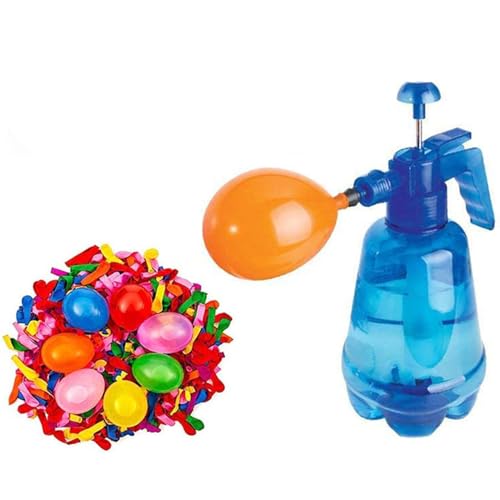 JIEBWCHA Balloon Pumpen Set 1.5L Wasserballon Pumpe Mit 500 Ballons Leicht Und Tragbar Outdoor Wasserspielzeug Wiederverwendbare Wasserpumpen Für Sommeraktivitäten Reisen Im Freien Grillparty JIEBWCHA Balloon Pumpen Set 1.5L Wasserballon Pumpe Mit 500 Ballons Leicht Und Tragbar Outdoor Wasserspielzeug Wiederverwendbare Wasserpumpen Für Sommeraktivitäten Reisen Im Freien Grillparty von JIEBWCHA