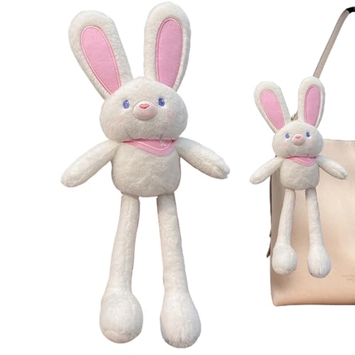 JIEBWCHA Bunny Stuffed Animal, ausgestopfte - 11,81 Zoll Osterhase Plüschpuppe,Schlüsselbund Anhänger, Tierheimdekor, Rucksackcharm, Dehnbare Dekorationsmaterial für alle Altersgruppen von JIEBWCHA