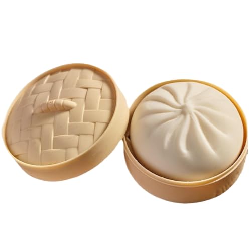 JIEBWCHA Dumpling Stress Ball, Dumpling Squishy Fidget Toy, Brötchen Squeeze, Sensory Fidget Toy,Stress Relief Squeez Toy,Weich Dekompression Spielzeug,Knödel Stressbälle Fidget Sensorisches Spielzeug von JIEBWCHA