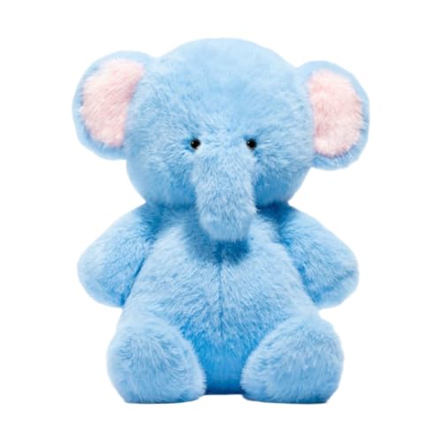 JIEBWCHA Elefanten-Plüschtier, Elefanten-Stofftier | Blauer Elefant gefüllte Plüschpuppe | 30 cm/11,8 Zoll gefülltes Plüschtier-Sofakissen, Cartoon-Elefant-Plüschpuppenspielzeug für Wohnzimmer, von JIEBWCHA