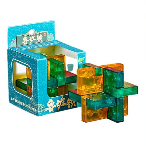 JIEBWCHA Gehirnrätsel für Erwachsene - Schalte ineinandergreifende 3D-Puzzles frei,Lernspielzeug IQ-Testspielzeug Logikpuzzle, Weihnachts- und Geburtstagsgeschenke für Kinder, Jugendliche und von JIEBWCHA