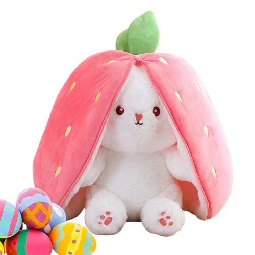 JIEBWCHA Hase Kuscheltier Plüschtiere, Kuscheltier Hase, FlipPlüsch Spielzeug, Hasen Verstecken, Plush Hasen Karotten, Hasen Verstecken, Stofftier Plüsch Hasen Versteckspiel von JIEBWCHA