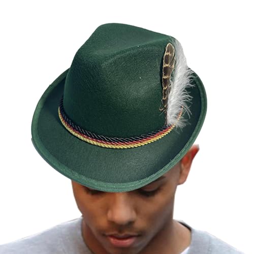 JIEBWCHA Oktoberfest Hüte Für Herren, Vlies Rollenspiel Hut, Oktoberfest Kostüm Zubehör, Verkleidung Kopfbedeckung für Rollenspiel, Halloween, Maskenball, Festival und Party JIEBWCHA Oktoberfest Hüte Für Herren, Vlies Rollenspiel Hut, Oktoberfest Kostüm Zubehör, Verkleidung Kopfbedeckung für Rollenspiel, Halloween, Maskenball, Festival und Party von JIEBWCHA