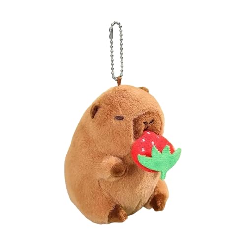 JIEBWCHA Süßer Capybara-Plüsch,Süßer Capybara-Plüsch-Schlüsselanhänger - Süße Capybara Stofftierpuppen | Realistisches Capybara-Kuscheltierspielzeug, Rucksack-Schlüsselanhänger-Anhänger, kreatives, von JIEBWCHA