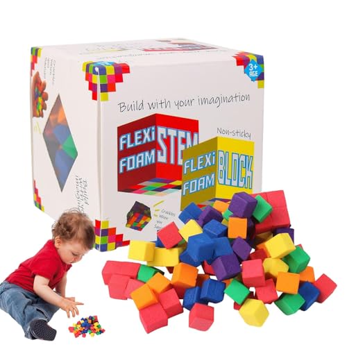 JIEBWCHA Weiche Schaumblöcke 8x8 cm Stapeln Von Schaumstoffsteinen Für Sensorisches Spiel Schaumstoffsteine für Kinderbau Sticky Hände Spielzeug Für 3 Jahre Und Über Kinder JIEBWCHA Weiche Schaumblöcke 8x8 cm Stapeln Von Schaumstoffsteinen Für Sensorisches Spiel Schaumstoffsteine für Kinderbau Sticky Hände Spielzeug Für 3 Jahre Und Über Kinder von JIEBWCHA