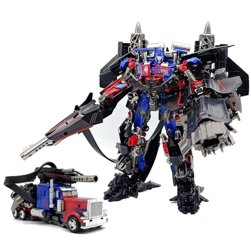 JIGFLY Transformer Jetfire Skyfire Dark Sky Fire Optimus Toy Prime Kombination Actionfigur Roboter Deformation Düsenjäger Modell Roboter Spielzeugflugzeug KO-Version(Skyfire+Optimus Toy Prime) von JIGFLY