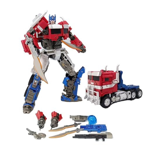 JIGFLY Transformer Optimus Toy Prime Actionfigur TW-1030, deformiertes LKW-Modell, Robotermodell kann die Kutsche tragen, KO-Version(Optimus Toy Prime only) von JIGFLY